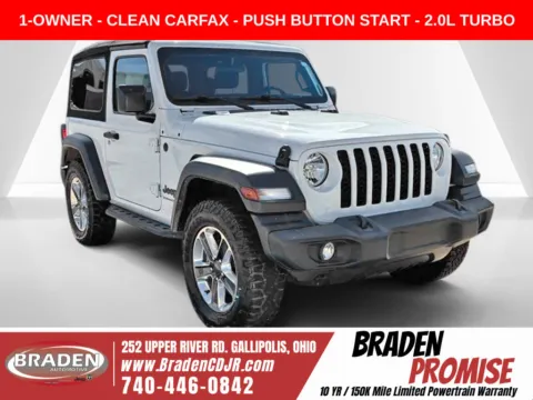 White 2024 Jeep Wrangler Sport for sale in Gallipolis, OH