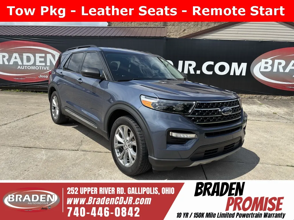 Blue 2021 Ford Explorer XLT for sale in Gallipolis, OH