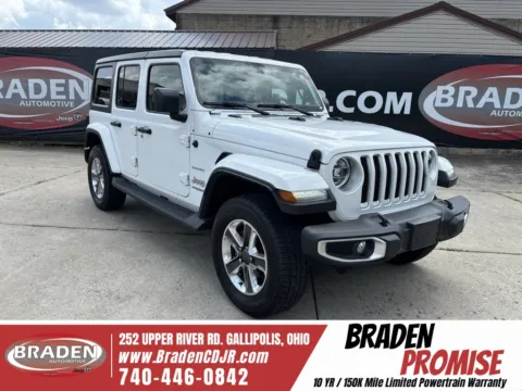 White 2021 Jeep Wrangler Unlimited Sahara for sale in Gallipolis, OH