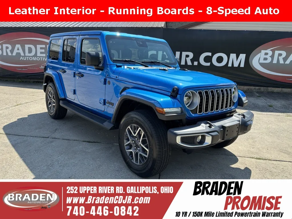 Blue 2025 Jeep Wrangler Sahara for sale in Gallipolis, OH