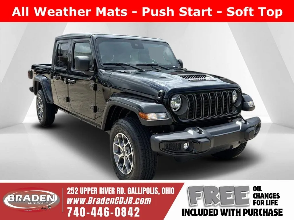 Black 2025 Jeep Gladiator Sport S for sale in Gallipolis, OH
