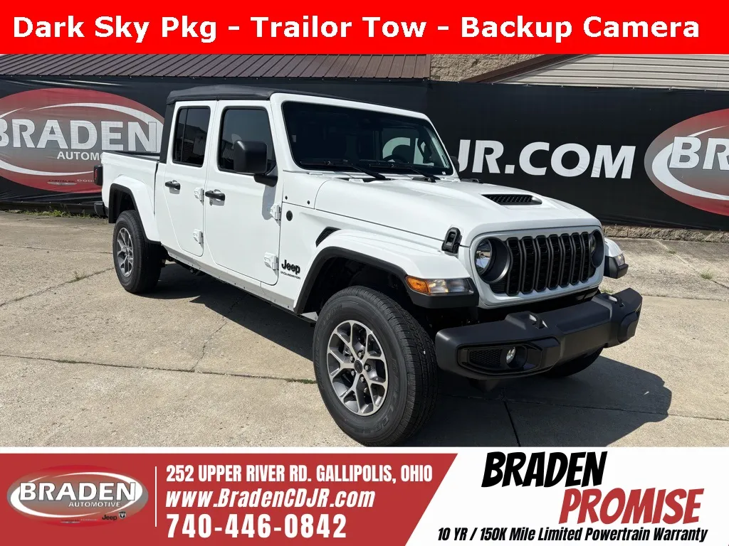 White 2025 Jeep Gladiator Sport for sale in Gallipolis, OH