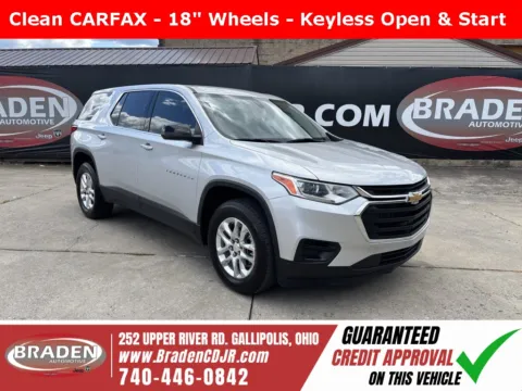 Silver 2021 Chevrolet Traverse LS for sale in Gallipolis, OH