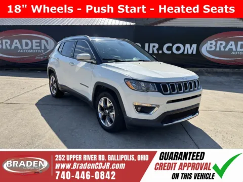 White 2020 Jeep Compass Limited for sale in Gallipolis, OH