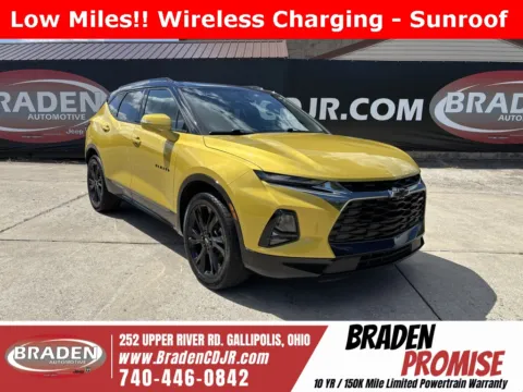 Yellow 2022 Chevrolet Blazer RS for sale in Gallipolis, OH