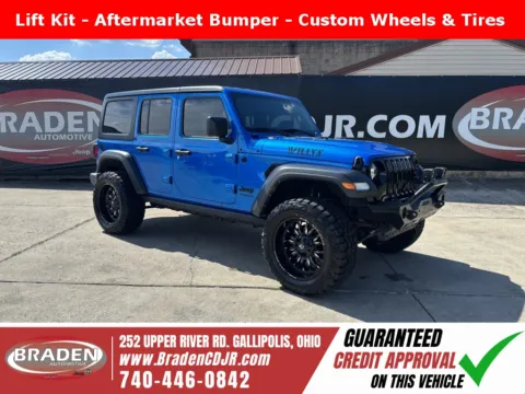 Blue 2021 Jeep Wrangler Unlimited Willys for sale in Gallipolis, OH