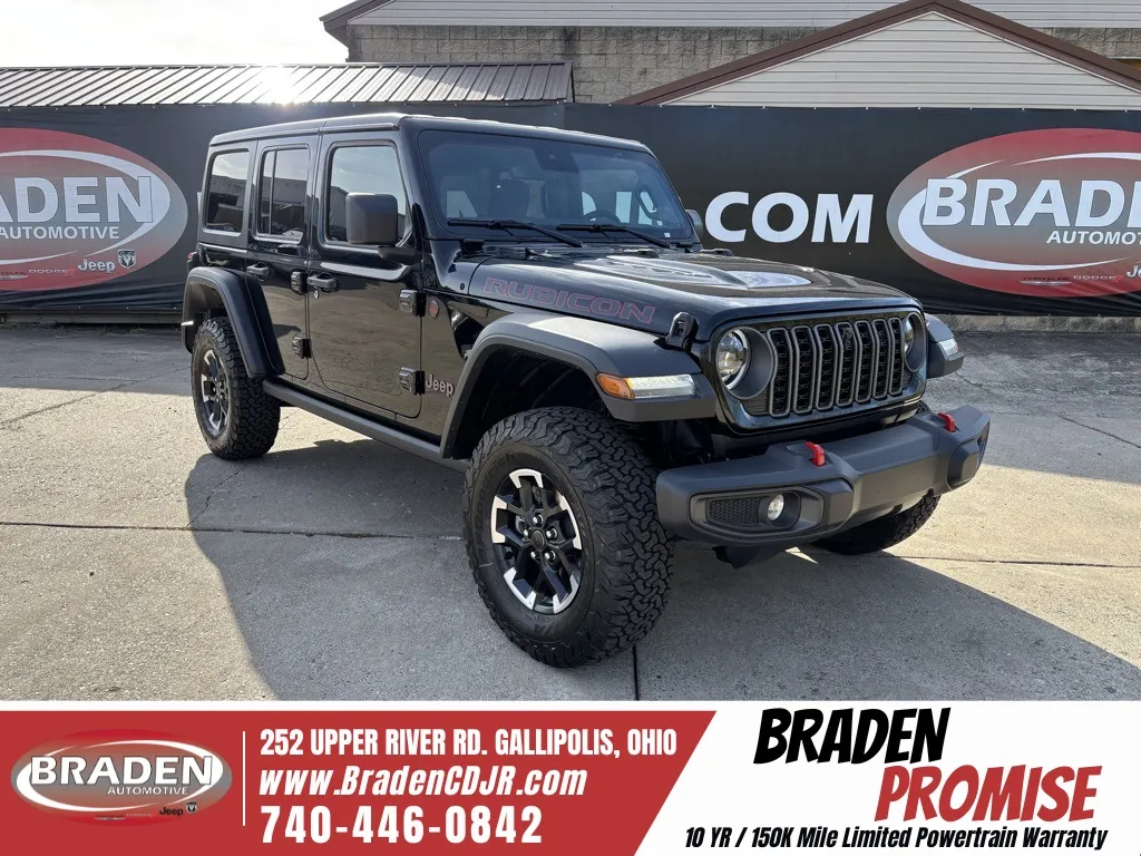 Black 2025 Jeep Wrangler Rubicon for sale in Gallipolis, OH
