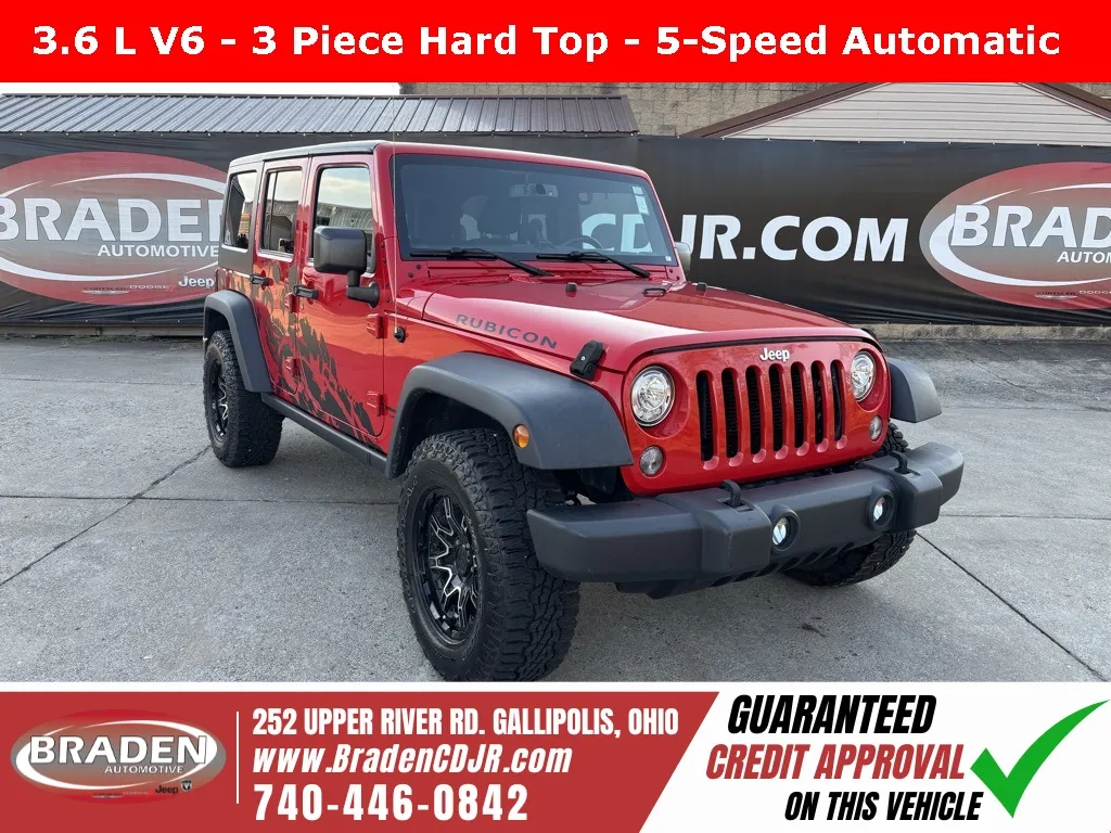 Red 2018 Jeep Wrangler JK Unlimited Rubicon for sale in Gallipolis, OH