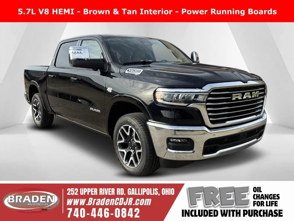 Black 2026 Ram 1500 Laramie for sale in Gallipolis, OH