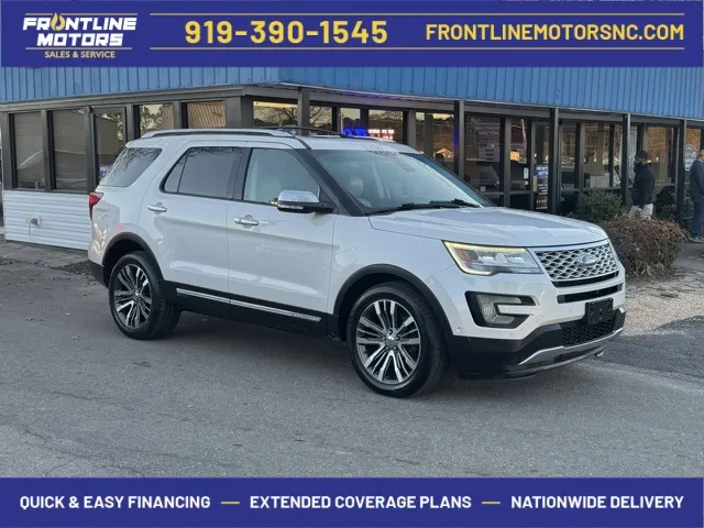 White 2017 Ford Explorer Platinum for sale in Clayton, NC