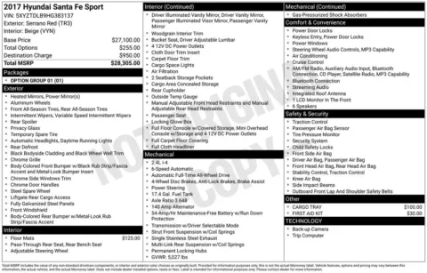 Photos of 2017 Hyundai Santa Fe Sport 2.4 Base for sale in Clayton, NC at Frontline Motors Clayton