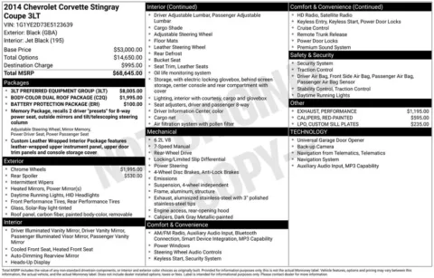 Photos of 2014 Chevrolet Corvette Stingray for sale in Clayton, NC at Frontline Motors Clayton