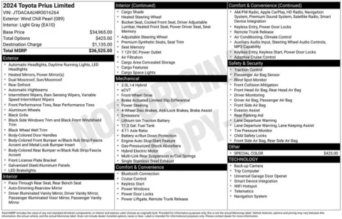 Photos of 2024 Toyota Prius Limited for sale in Clayton, NC at Frontline Motors Clayton