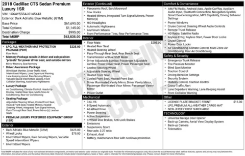 Photos of 2018 Cadillac CTS 3.6L Premium for sale in Clayton, NC at Frontline Motors Clayton