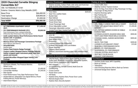 Photos of 2020 Chevrolet Corvette Stingray for sale in Clayton, NC at Frontline Motors Clayton