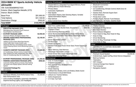 Photos of 2024 BMW X7 xDrive40i for sale in Clayton, NC at Frontline Motors Clayton