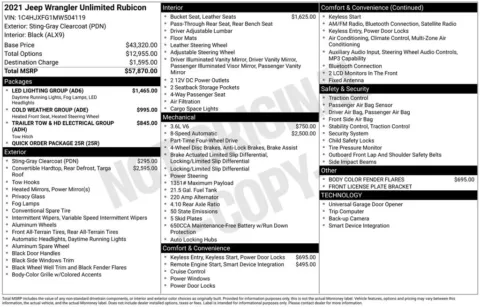 Photos of 2021 Jeep Wrangler Unlimited Rubicon for sale in Clayton, NC at Frontline Motors Clayton
