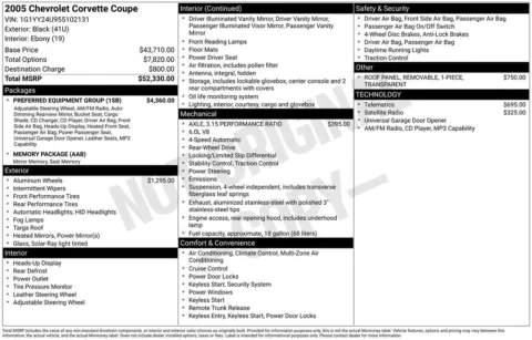 Photos of 2005 Chevrolet Corvette for sale in Clayton, NC at Frontline Motors Clayton