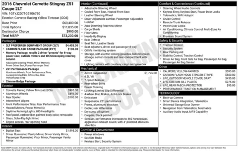Photos of 2016 Chevrolet Corvette Stingray Z51 for sale in Clayton, NC at Frontline Motors Clayton