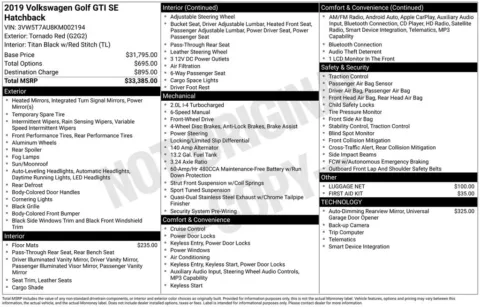 Photos of 2019 Volkswagen Golf GTI 2.0T SE for sale in Clayton, NC at Frontline Motors Clayton