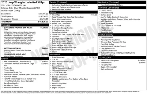 Photos of 2020 Jeep Wrangler Unlimited Willys for sale in Clayton, NC at Frontline Motors Clayton