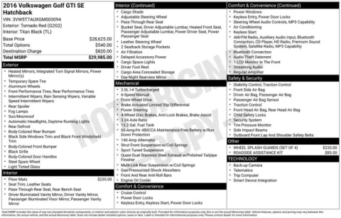 Photos of 2016 Volkswagen Golf GTI SE for sale in Clayton, NC at Frontline Motors Clayton
