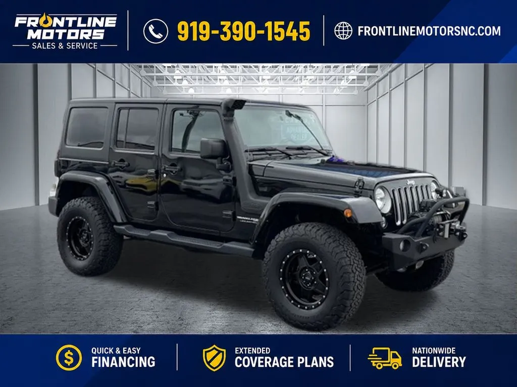 Black 2018 Jeep Wrangler JK Unlimited Sahara for sale in Clayton, NC