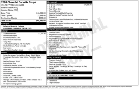 Photos of 2008 Chevrolet Corvette for sale in Clayton, NC at Frontline Motors Clayton