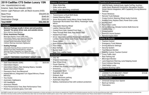 Photos of 2019 Cadillac CTS 3.6L Luxury for sale in Clayton, NC at Frontline Motors Clayton
