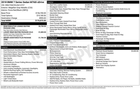Photos of 2018 BMW 7 Series M760i for sale in Clayton, NC at Frontline Motors Clayton
