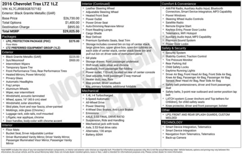Photos of 2016 Chevrolet Trax LTZ for sale in Clayton, NC at Frontline Motors Clayton
