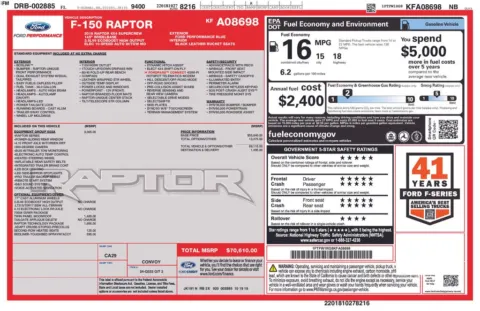 Photos of 2019 Ford F-150 Raptor for sale in Clayton, NC at Frontline Motors Clayton