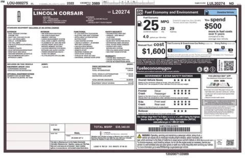 Photos of 2020 Lincoln Corsair Standard for sale in Clayton, NC at Frontline Motors Clayton