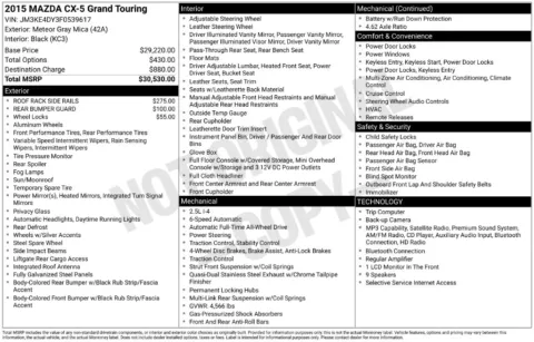 Photos of 2015 Mazda CX-5 Grand Touring for sale in Clayton, NC at Frontline Motors Clayton
