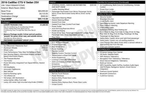 Photos of 2016 Cadillac CTS-V for sale in Clayton, NC at Frontline Motors Clayton