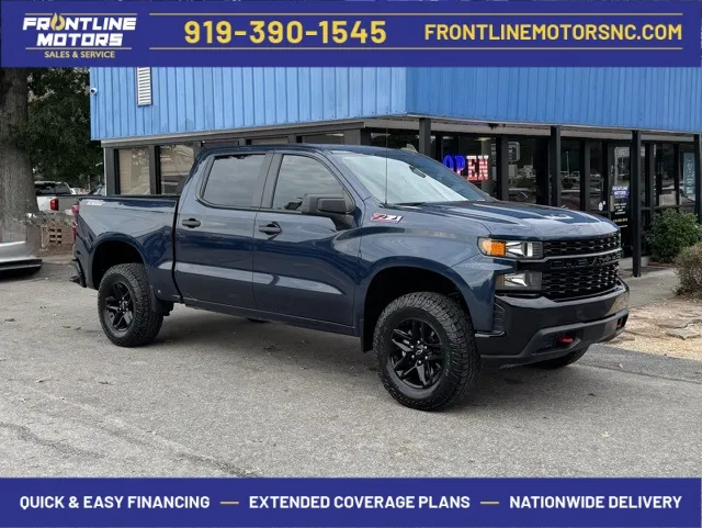 Blue 2021 Chevrolet Silverado 1500 Custom Trail Boss for sale in Clayton, NC