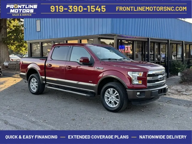 Red 2016 Ford F-150 Lariat for sale in Clayton, NC