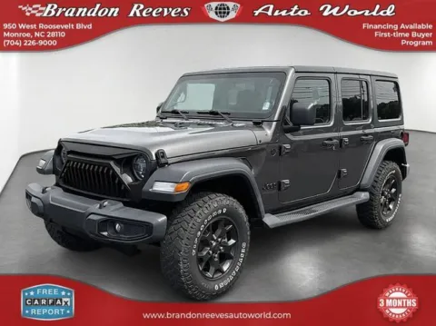 Gray 2020 Jeep Wrangler Unlimited Willys for sale in Monroe, NC