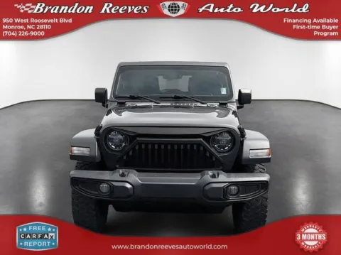 Another view of 2020 Jeep Wrangler Unlimited Willys for sale in Monroe, NC at Brandon Reeves Auto World