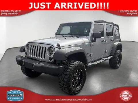 Silver 2018 Jeep Wrangler JK Unlimited Sport for sale in Monroe, NC