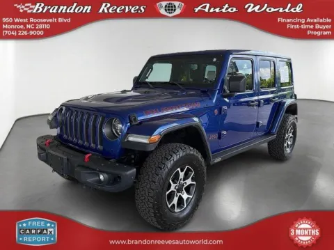 Blue 2020 Jeep Wrangler Unlimited Rubicon for sale in Monroe, NC