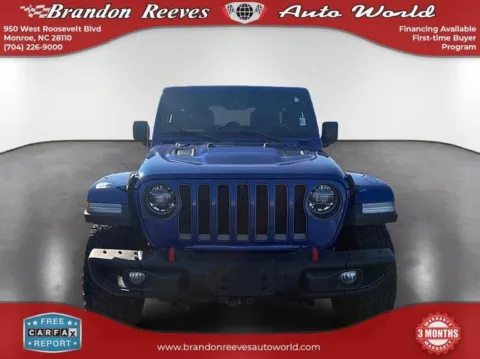 Photos of 2020 Jeep Wrangler Unlimited Rubicon for sale in Monroe, NC at Brandon Reeves Auto World