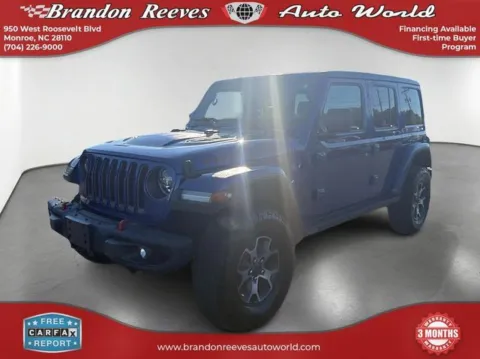 Blue 2020 Jeep Wrangler Unlimited Rubicon for sale in Monroe, NC