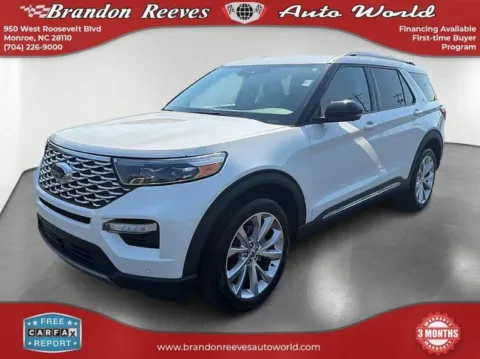 White 2022 Ford Explorer Platinum for sale in Monroe, NC