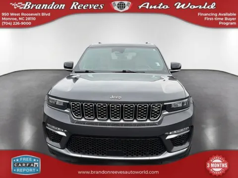 Photos of 2022 Jeep Grand Cherokee Summit Reserve for sale in Monroe, NC at Brandon Reeves Auto World