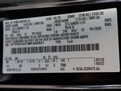 Photos of 2021 Ford F-150 Lariat for sale in Monroe, NC at Brandon Reeves Auto World