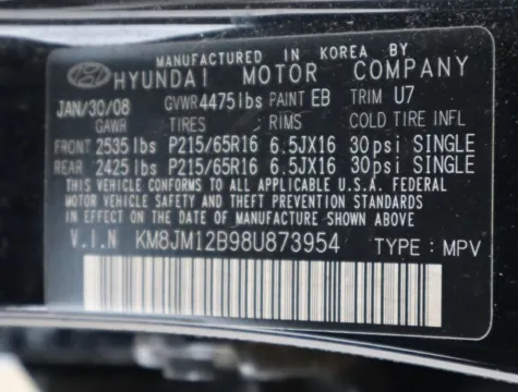Photos of 2008 Hyundai Tucson GLS for sale in Monroe, NC at Brandon Reeves Auto World