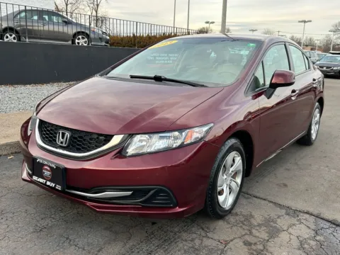Red 2013 Honda Civic LX for sale in Meriden, CT
