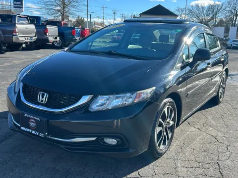 Black 2013 Honda Civic EX-L for sale in Meriden, CT