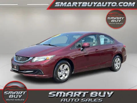 Red 2013 Honda Civic LX for sale in Meriden, CT